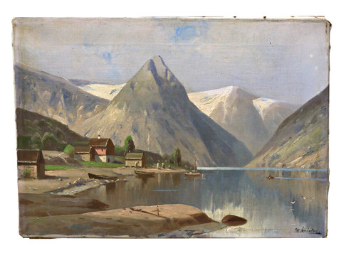 Tableau paysage fjord - fjord, norvège