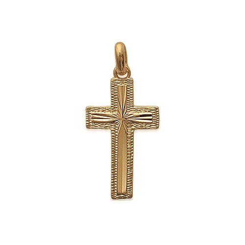 Pendentif croix plaqué or - pendentif,