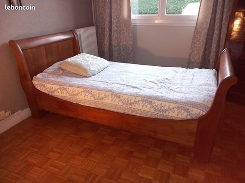 Lit bateau ancien noyer - bateau, en