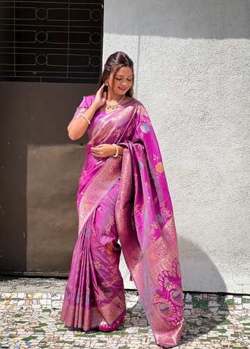 Banarasi soie femme sari - soie,