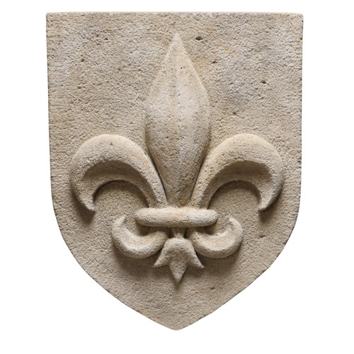 Blason mural fleur - lys, en