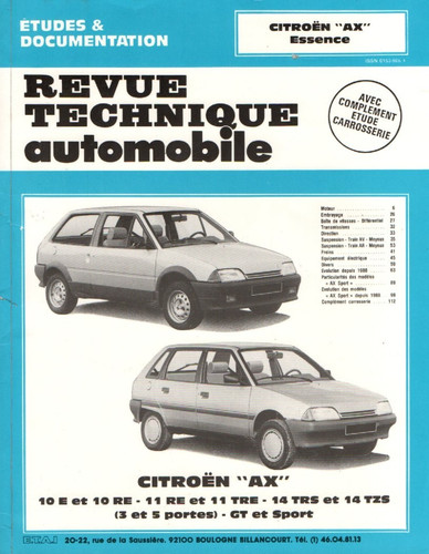 Revue technique automobile - technique,