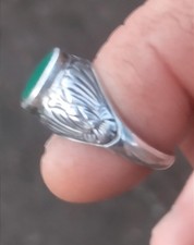Bague en argent massif avec
