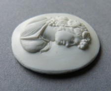 Camée pierre de lave 19e