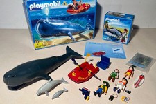 Playmobil 3 Lot Animaux Marins Cachalot Dauphins Bateau Surf 4489 + 4466 + 5372