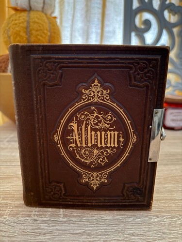 Album photos cuir ancien - album,