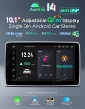 XTRONS DX121LGS Autoradio 1 DIN GPS 10.1" QLED Android 14 WiFi 4G Carplay 4GB