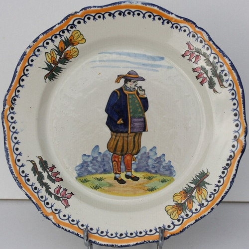 Assiette ancienne faience - assiette, en