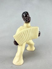 ART DECO JAZZMAN FLACON BOUTEILLE Accordéoniste CÉRAMIQUE tête amovible 958-3