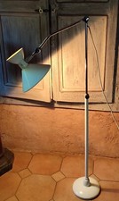 Liseuse Lampadaire Diabolo par JUMO Aluminium  blanc 1970's