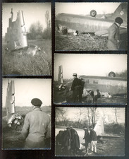 Crémieux 7 phot. AVIATION Crash avion bimoteur du 23/12/1946 - Vintage snapshots