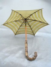 🇫🇷 OMBRELLE ANCIEN PARAPLUIE MINIATURE CANNE MAISON DE POUPÉE SFBJ JUMEAU