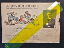 Guerre 14-18, Souscription, illustration de Poulbot, secours national 1941