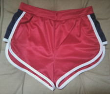 LOT 2 SHORTS★ ANTORCHA ★ 1 ROUGE + 1 MARINE Vintage 100% Polyester T 40/42  TTBE
