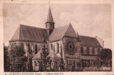 CARTE POSTALE - St MICHEL SOUGLAND - AISNE -02 - L'EGLISE COTE EST