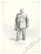 1893 MONACO Sûreté Publique Croquis d'un Carabinier