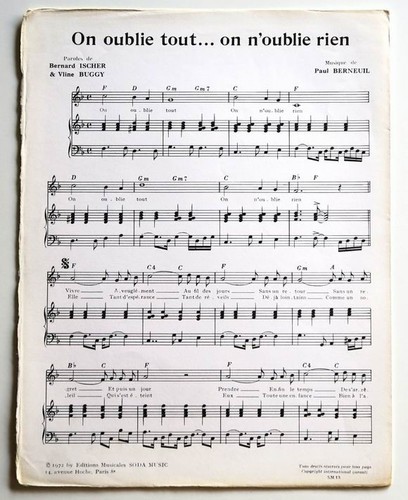 Partition sheet music bernard - partition,