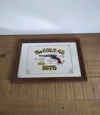 Miroir Publicitaire The Colt 45 1875 - Cadre En Bois Publicitaire - Bar Vintage 