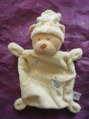 Doudou ours plat jaune - doudou,