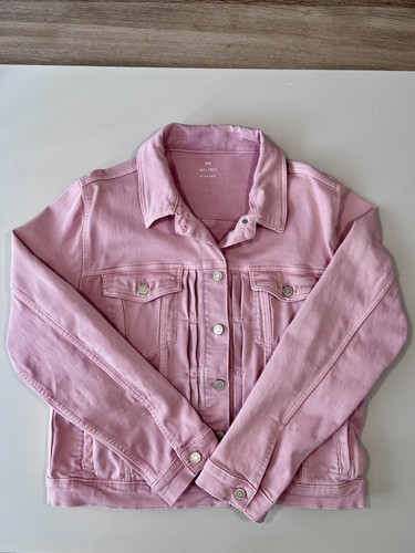 Veste jean rose poudré - en,