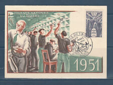 carte 1er jour  journée  du  timbre  Paris    de 1951