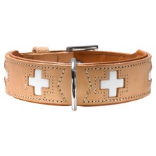 Hunter Collier pour Chien Swiss Nature / Cognac, Différentes Tailles, Neuf