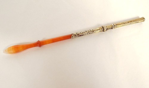 Porte plume agate argent - porte-plume,