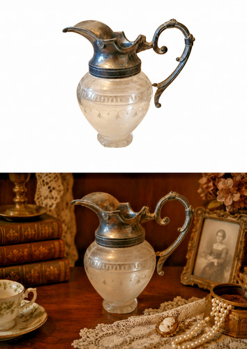 Pichet ancien verre - pichet,