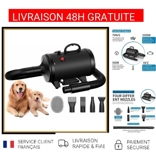 Séchoir souffleur chien 3200w - souffleur,