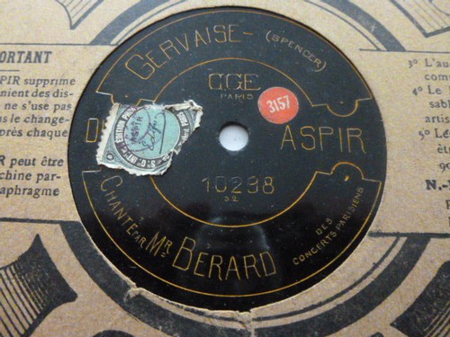 Disque ancien pour - pour, phonographe