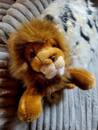 Lion marron peluche minouche - marron,