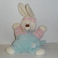 Doudou Lapin Tex - Bleu rose