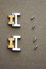 Hermès, Maillons 2 sections ( 14 mm ) pour montre femme " clipper " en acier