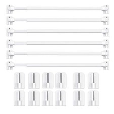 - Tringles à rideaux réglables en plastique extensible pour fenêtre armoire t...