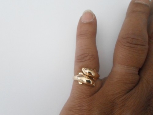 Bague plaqué duo - en, or,
