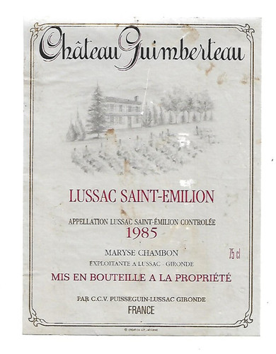 Etiquette vin lussac - etiquette, de