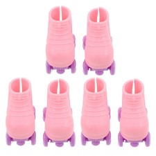  3 Pairs Maisons De Poupées Patins À Glace Roulettes Miniatures Accessoire
