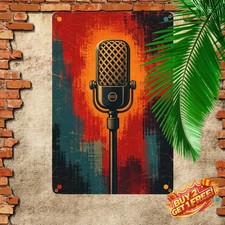 Vintage Microphone Poster