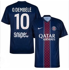 Maillot de Foot du PSG Floqué O.DEMBÉLÉ 10. Toutes Tailles. Livré sous 9-15 Jour