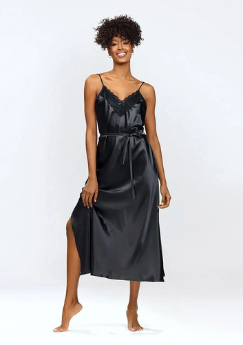 Nuisette longue satin - nuisette,
