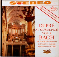 Mercury Living Presence Stereo SR90230 DUPRE à St-Eustache  BACH VOL 4 LP Orig.