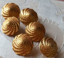 6  BOUTONS METAL  XIX EME