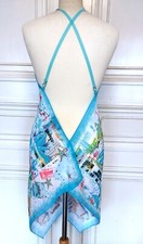 NATHALIE CHAIZE ROBE DRESS LAS VEGAS DOUBLE CARRés DE VOILE DOS PLONGEANT TM 38