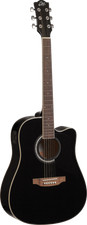 GUITARE ELECTRO-ACOUSTIQUE EKO RANGER 6 CW-EQ-BLK Dreadnought cutaway Noir