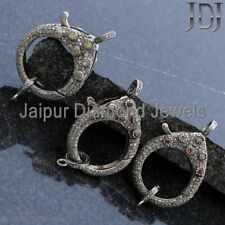 Naturel Diamant Pavé 925 Argent Sterling Fermoire Homard Breloque Finding Bijoux