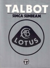 Catalogue Brochure Talbot Simca Sunbeam Lotus 09/1979 France