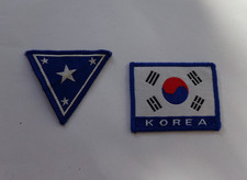 COREE KOREA / 2 écussons patchs militaires école d'artillerie