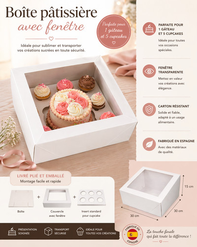 Boîte pâtissière avec