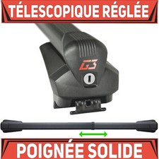 Alu Noir Barres de toit pour