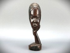 Buste sculpture objet ethnique femme Art tribal Africain /  22